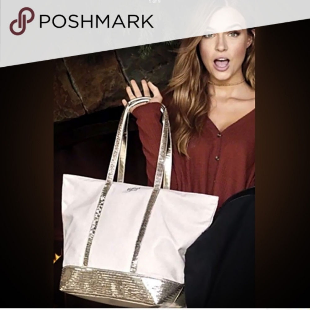 NWT Victoria's Secret Limited Ed Glitter Tote